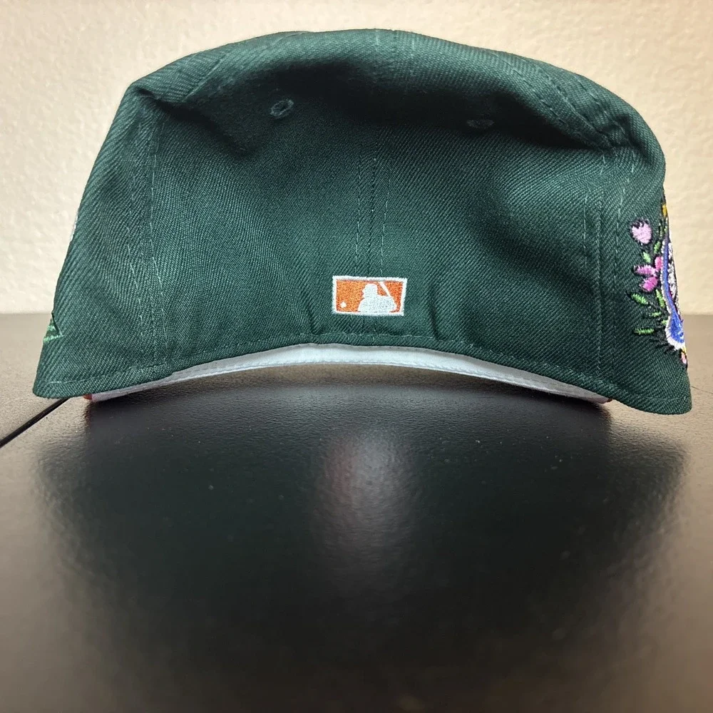 Jae Tips New Era collab Yankee, Green crown, Orange Brim, Pink UV size 6 7/8 kid